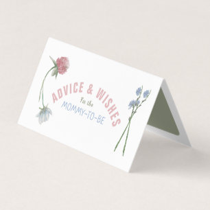 Pastel Colored Wild Floral Advice Cards