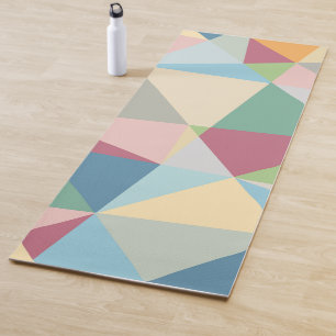 Pastel Colorful Modern Abstract Geometric Pattern Yoga Mat