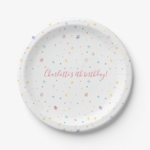 PASTEL COLORFUL PATTERN kids fun whimsical colours Paper Plate
