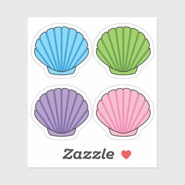 Pastel Colorful Seashell Pack (Sheet)