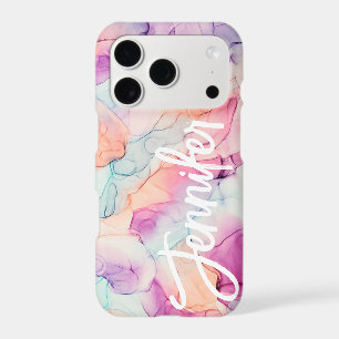 Pastel Colors Encre d'alcool Motif Abstrait