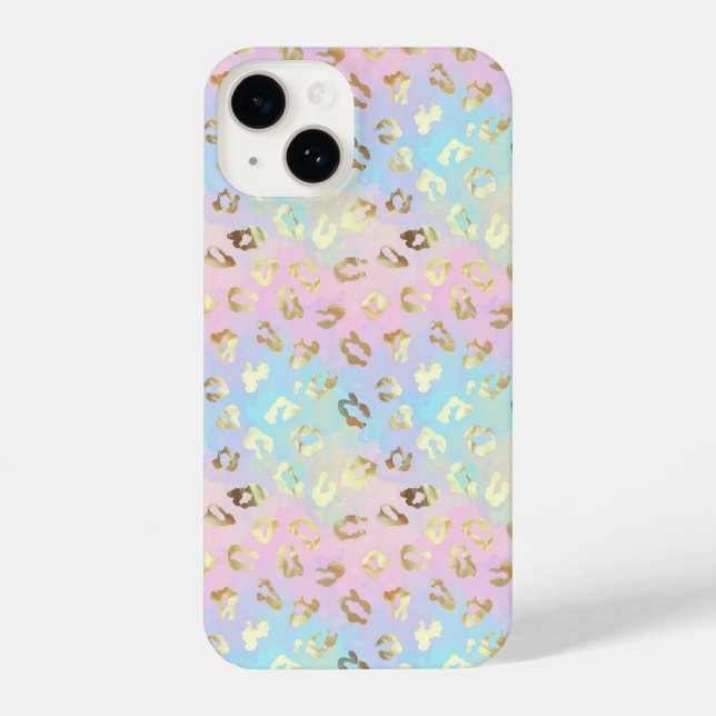 Pastel Colors Leopard Skin Bandana iPhone Case (Back)