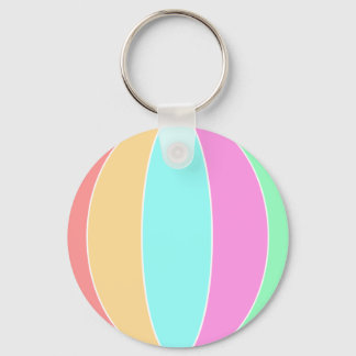 Pastel Colour Beach Ball Keychain