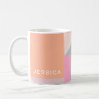 Pastel Colour Block Geometric Shapes Personalized