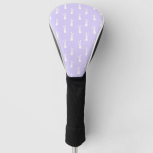 Pastel Colour Bunny Pattern Blue Background Pet Golf Head Cover