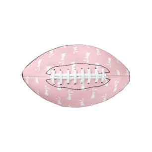 Pastel Colour Bunny Pattern Pink Background Pet Football