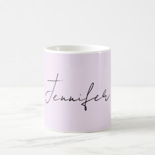 Pastel Colour Calligraphy Elegant Plain Simple Nam Coffee Mug