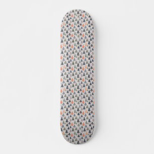 Pastel Colour Christmas Tree Pattern Skateboard