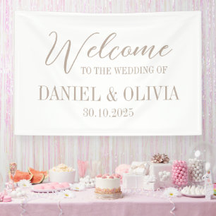 Pastel Colour Floral Wedding Seating Charts Banner
