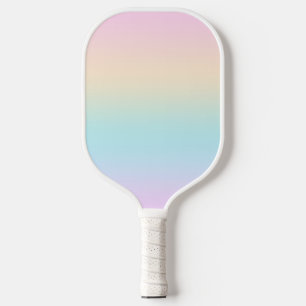Pastel colour gradient pickleball paddle