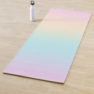 Pastel colour gradient yoga mat
