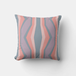 pastel colour lines pattern throw pillow