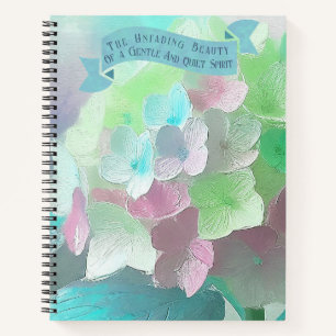 Pastel Colour Orthensia Painted Flower,Bible Verse Notebook