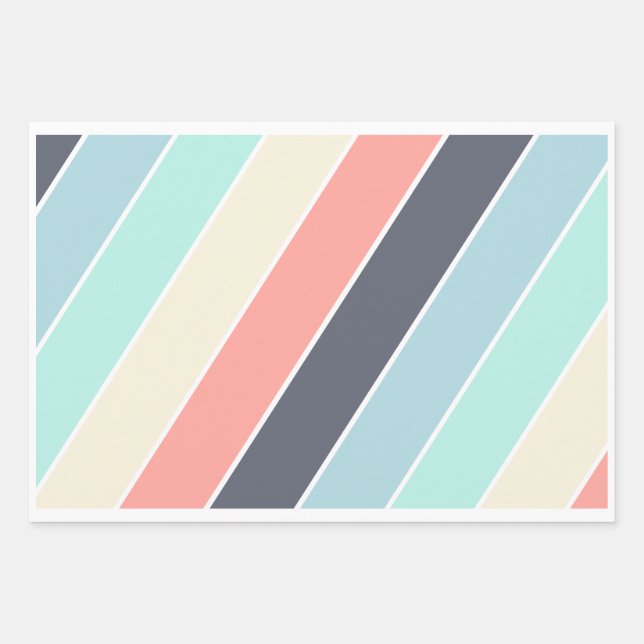 Pastel colour pallete gift wrapping paper sheet (Front)