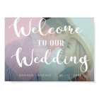 Pastel Colour Photo Wedding Welcome Sign