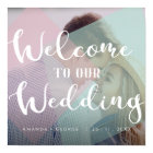 Pastel Colour Photo Wedding Welcome Sign