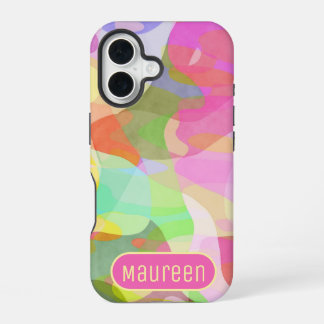Pastel Colour Pieces Abstract Art Design iPhone 16 Case