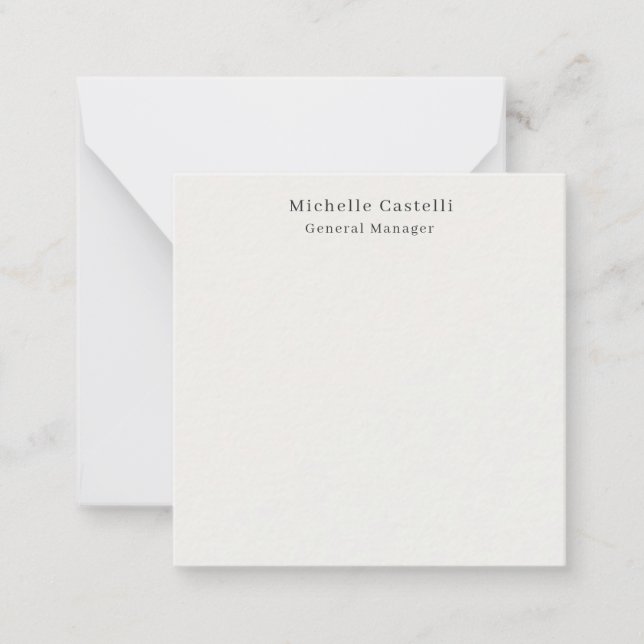 Pastel Colour Professional Unique Classical Simple Card (Front)