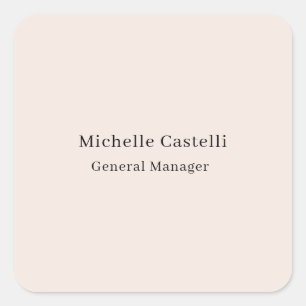 Pastel Colour Professional Unique Classical Simple Square Sticker