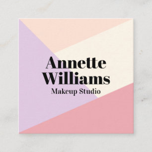 Pastel colour spaces square business card