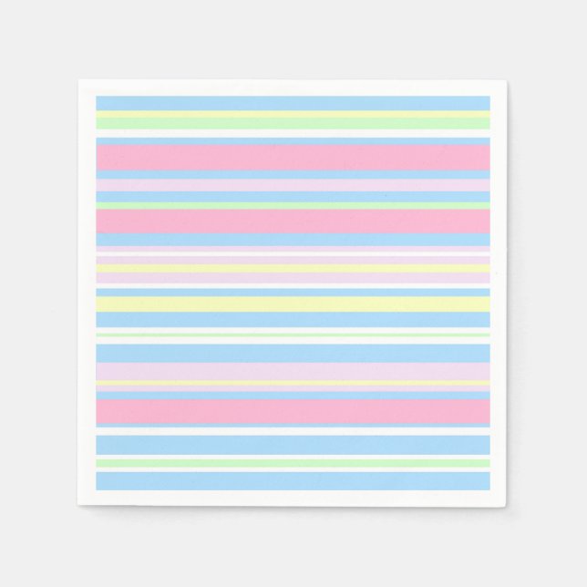 Pastel Colour Stripes Napkin (Front)