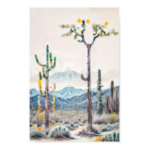 Pastel colour surreal abstract desert cactus