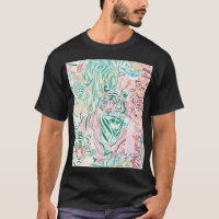 Pastel Colour Tiger Art Pattern