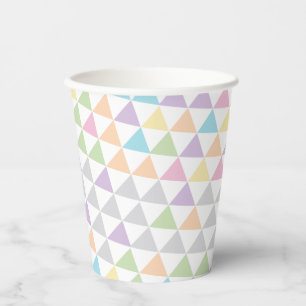 Pastel Colour Triangles  Paper Cups