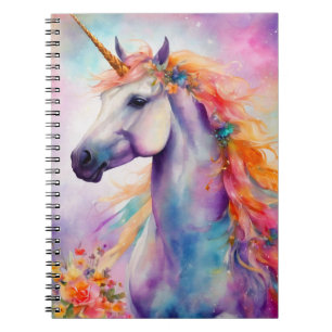 Pastel Colour Unicorn Notebook