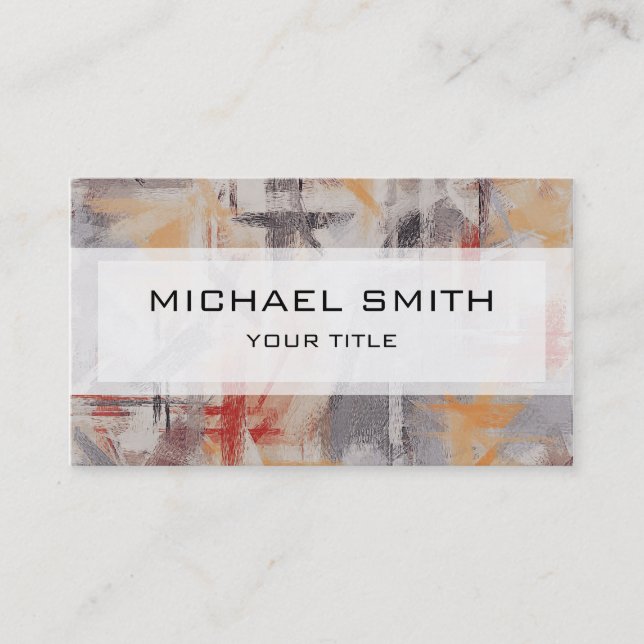 Pastel Coloured Abstract Background #3 Business Card (Front)