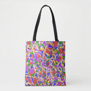 Pastel coloured Abstract  Patterns  Tote Bag