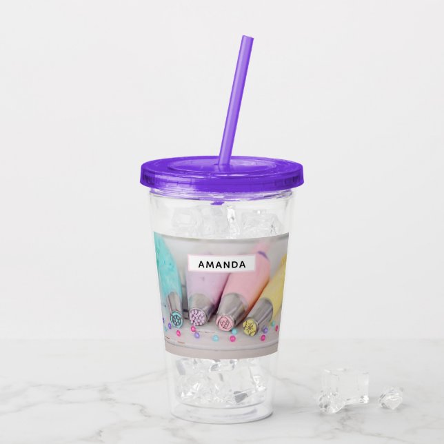 Pastel Coloured Cake Decorating Tools Photograph Acrylic Tumbler (Back Ice)