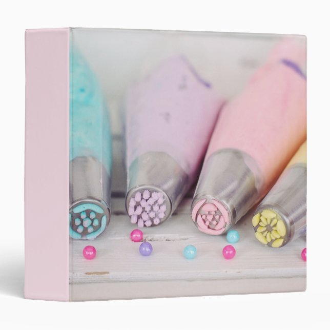 Pastel Coloured Cake Decorating Tools Photograph Binder (Front/Spine)