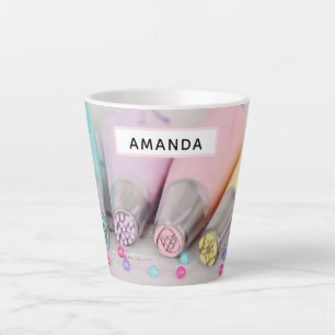 Pastel Coloured Cake Decorating Tools Photograph Latte Mug