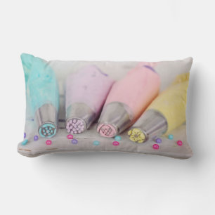 Pastel Coloured Cake Decorating Tools Photograph Lumbar Pillow