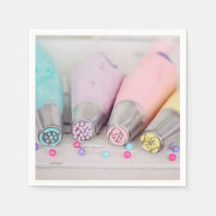 Pastel Coloured Cake Decorating Tools Photograph Napkin