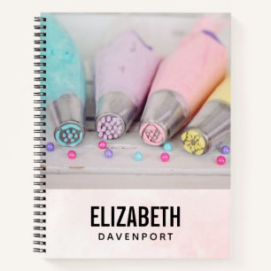 Pastel Coloured Cake Decorating Tools Photograph Notebook