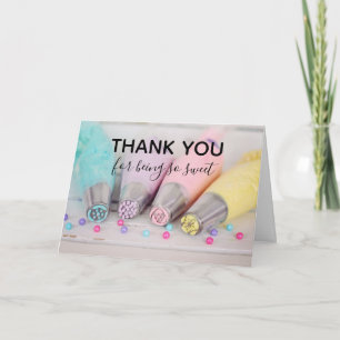 Pastel Coloured Cake Decorating Tools Thank You Card