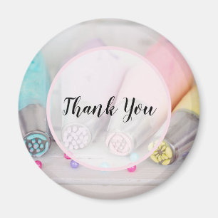 Pastel Coloured Cake Decorating Tools Thank You Magnet