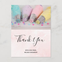 Pastel Coloured Cake Decorating Tools Thank You