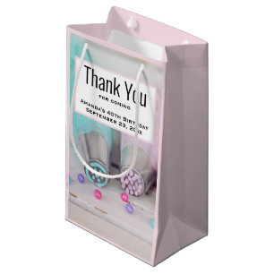 Pastel Coloured Cake Decorating Tools Thank You Small Gift Bag