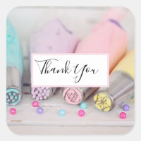 Pastel Coloured Cake Decorating Tools Thank You