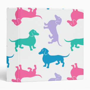 Pastel Coloured Dachshunds Binder