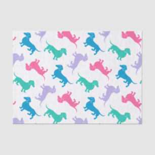 Pastel Coloured Dachshunds Tissue Paper