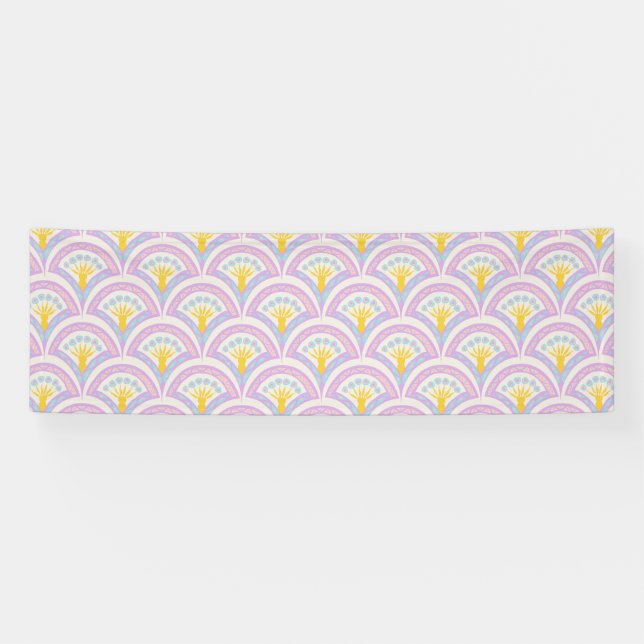 Pastel coloured shell pattern banner (Horizontal)