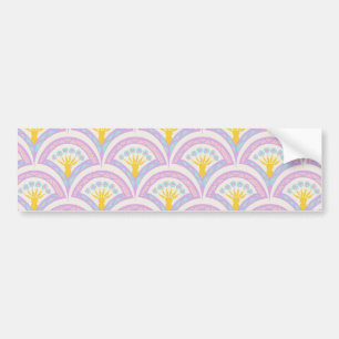 Pastel coloured shell pattern bumper sticker