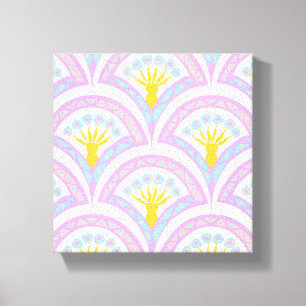 Pastel coloured shell pattern canvas print