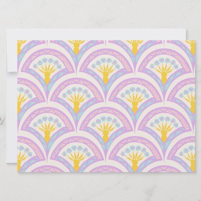 Pastel coloured shell pattern card (Front)