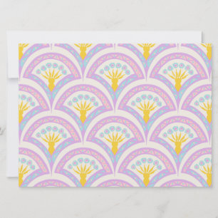 Pastel coloured shell pattern card