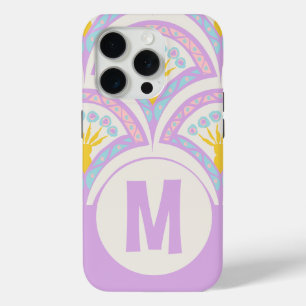 Pastel coloured shell pattern iPhone 15 pro case